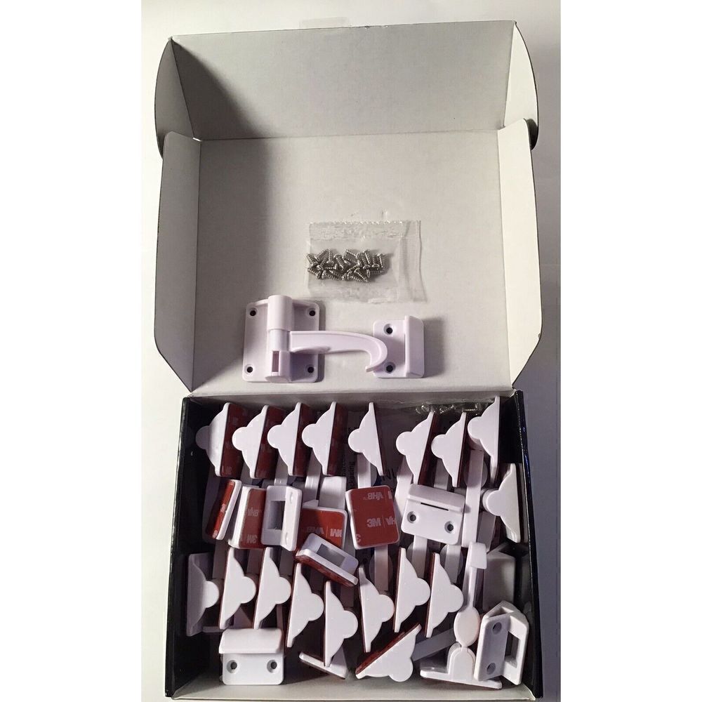Cabinet Locks for Baby Child Safety - 12Pack Baby Proofing Cabinets Latches L...